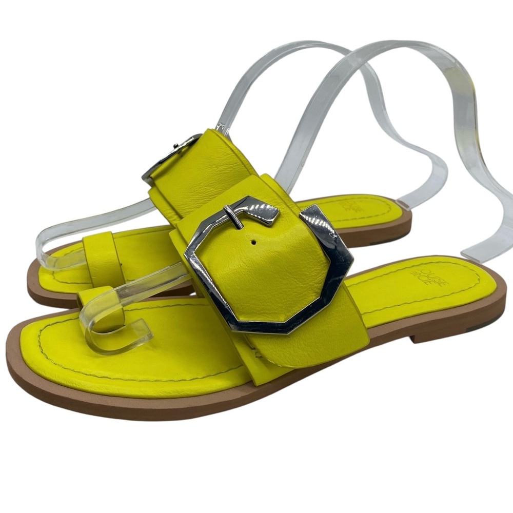 Louise et Cie Womens Shoes Altan Sandals Sz 7.5 Yellow Leather Flat Colorful - Picture 12 of 12